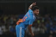 Prasidh Krishna bowled short and wide in the powerplay.
